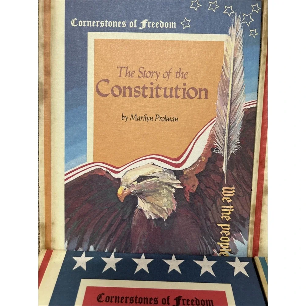 Vintage Childrens Press History Cornerstones of Freedom 4 Books Hardcover 60 70s